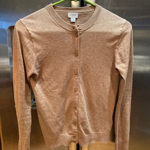 Women’s jcrew all cotton tan  button down cardigan xs